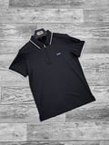 Polo BOSS avec fermeture éclaire noir