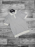 Polo old money a rayure vert et blanc