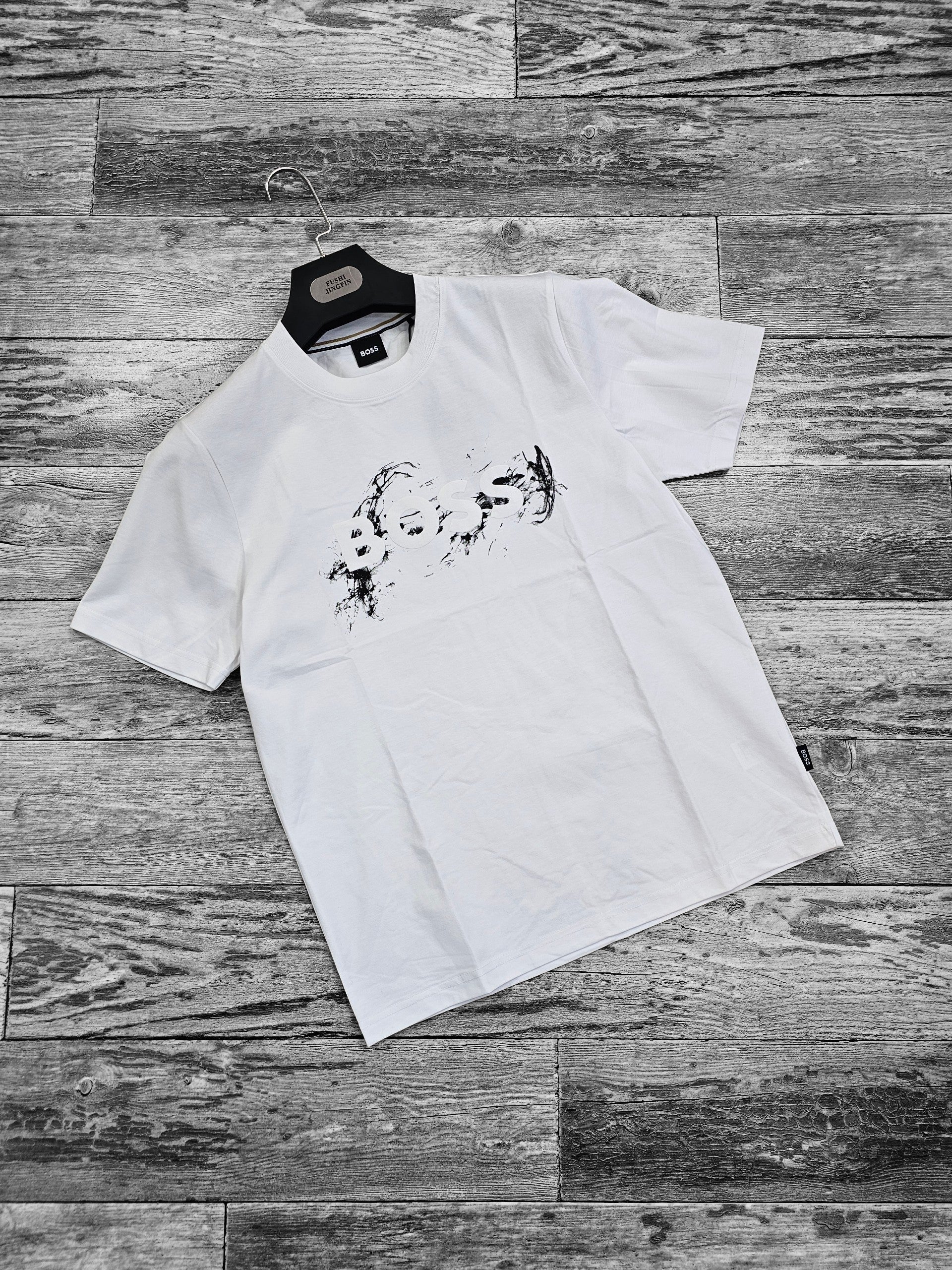 Tshirt Boss semi-over blanc