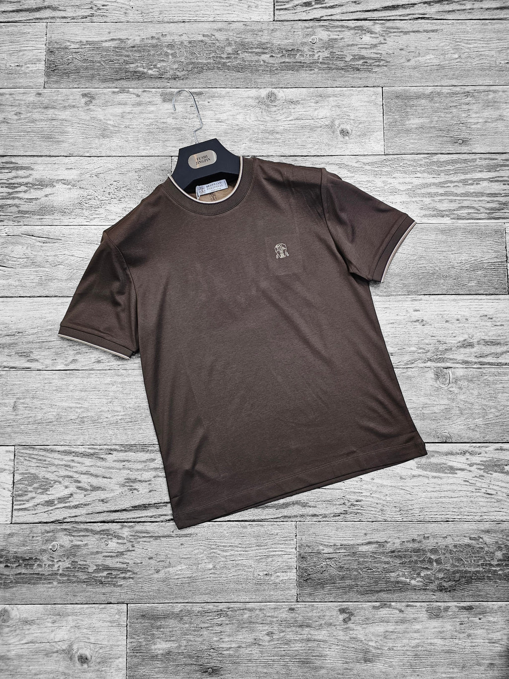 Tshirt brunello cucinelli maron