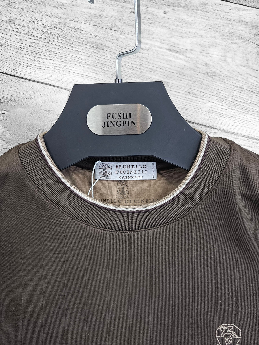 Tshirt brunello cucinelli maron
