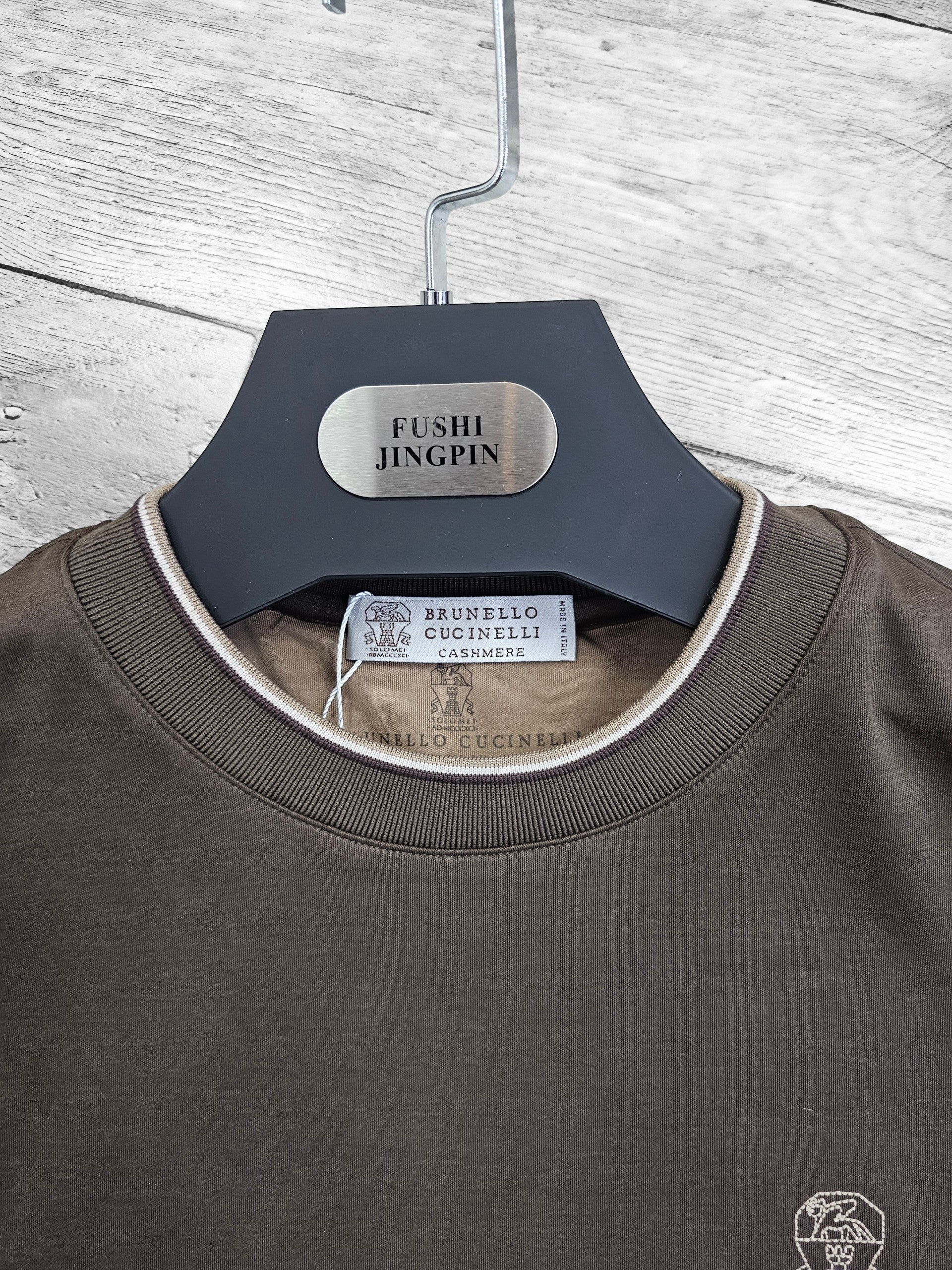 Tshirt brunello cucinelli maron