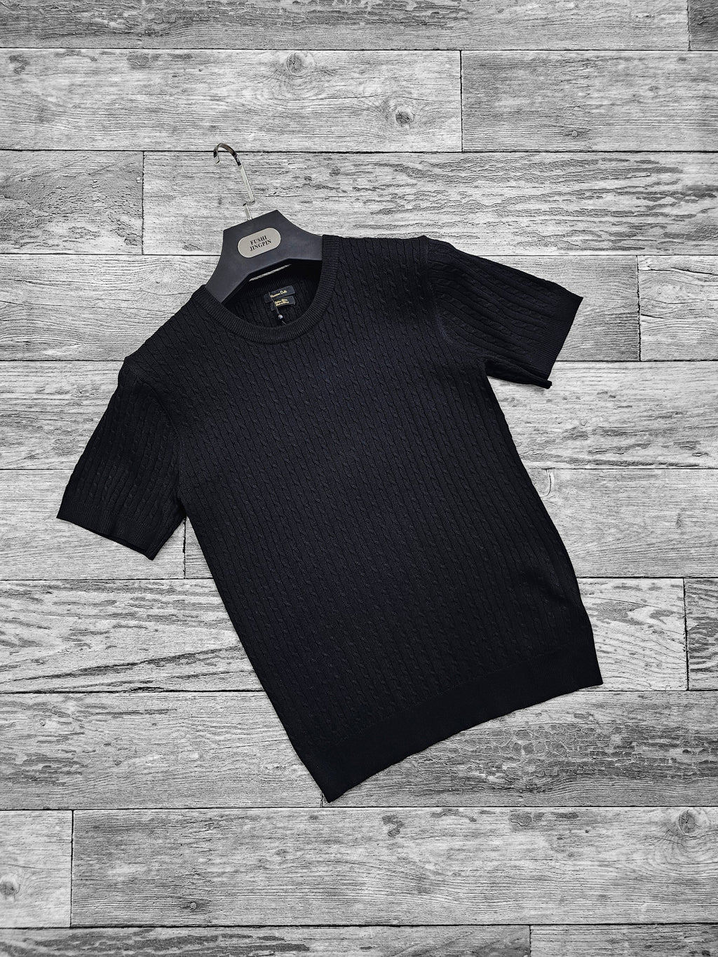 pull torsadé noir