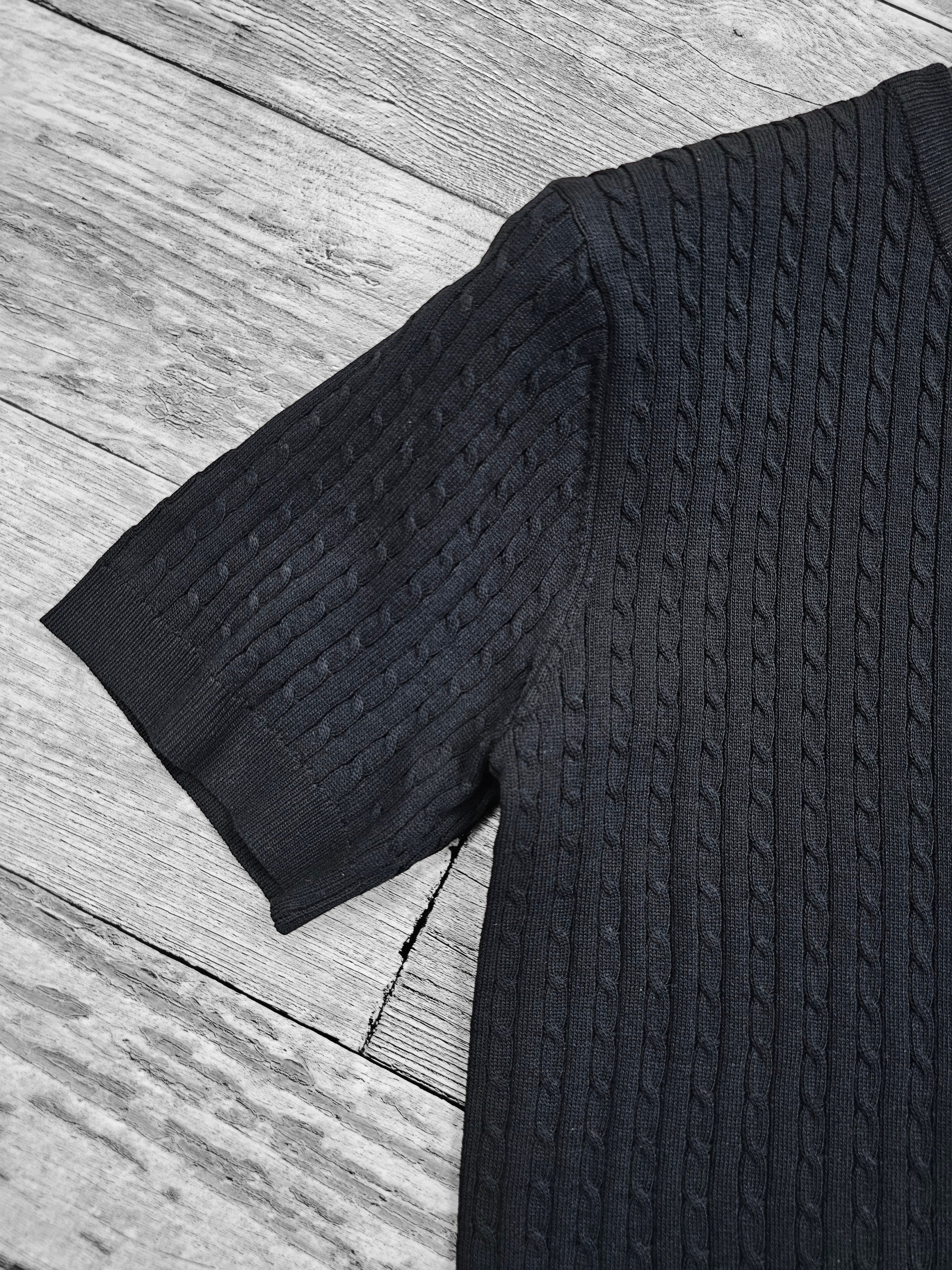 pull torsadé noir