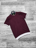 Pull marco bande - grenat