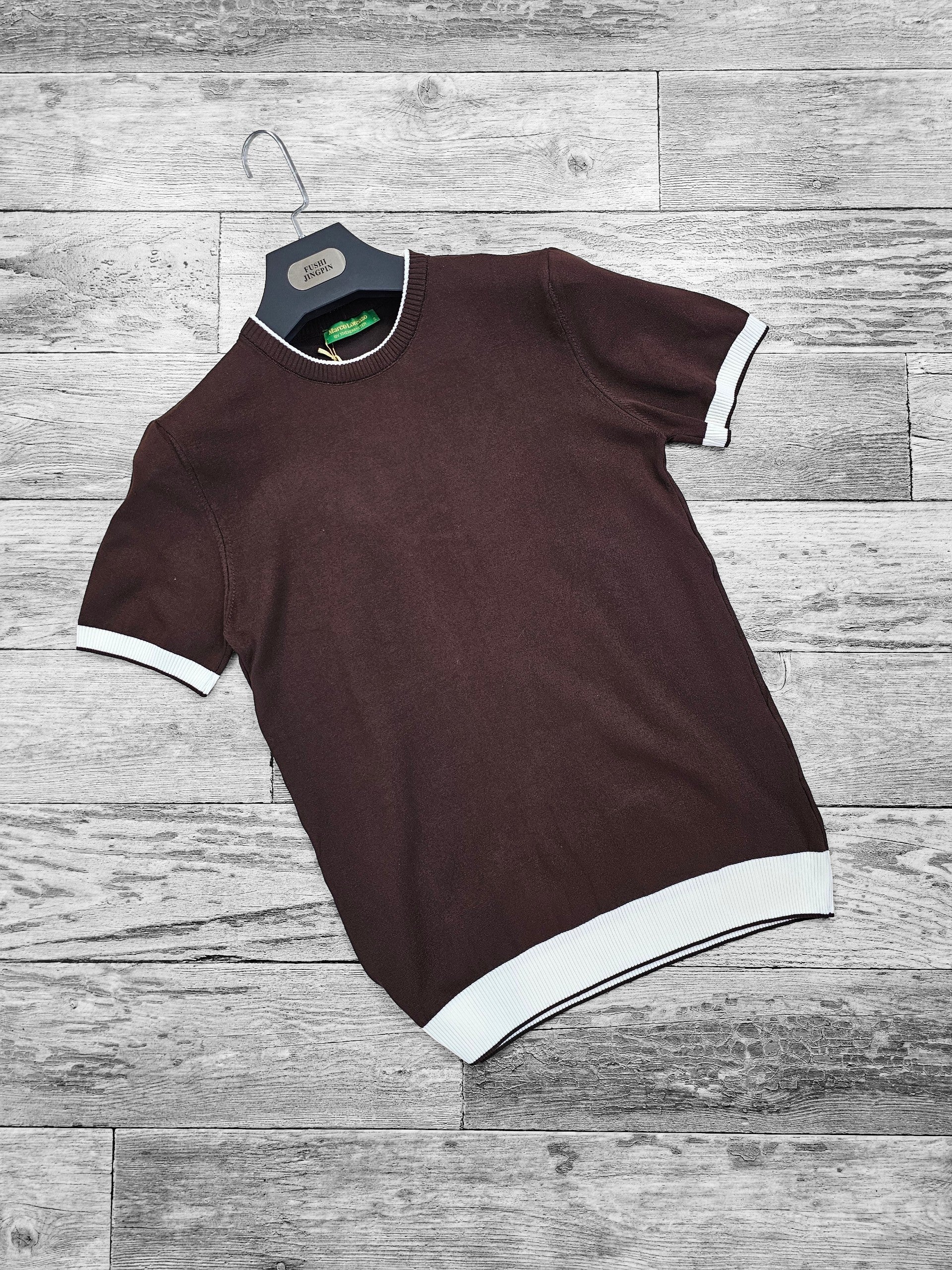Pull marco bande - maron