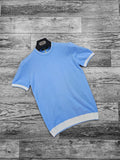Pull marco bande - bleu ciel