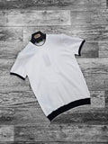 Pull marco bande -blanc