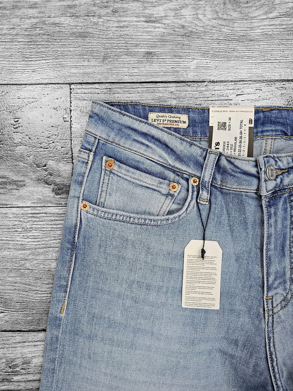 Levi's 501 bleu javel