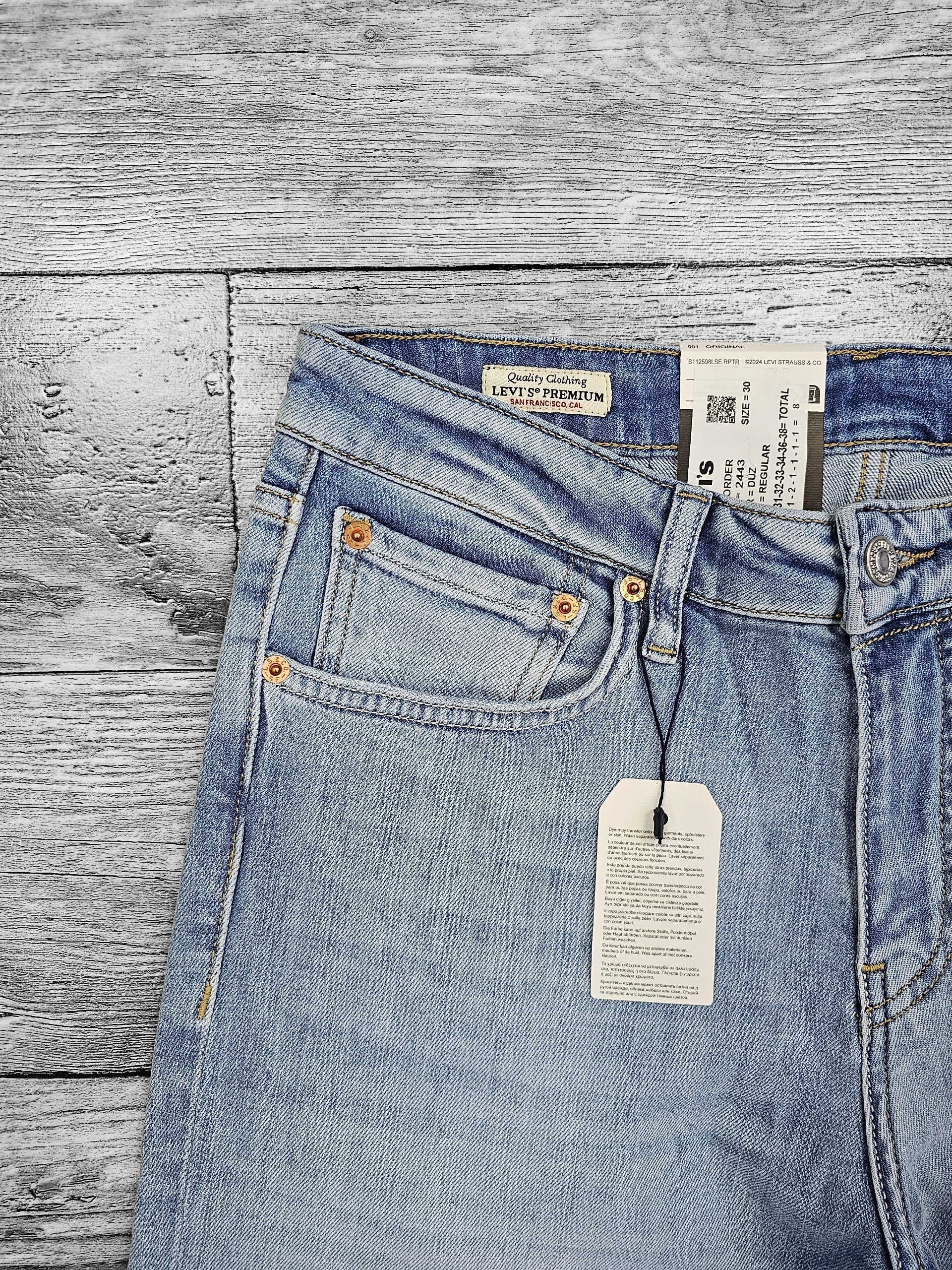 Levi's 501 bleu javel