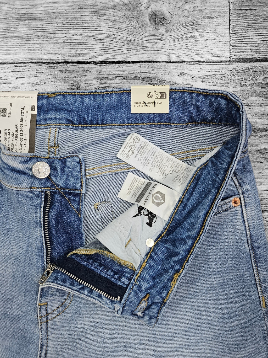 Levi's 501 bleu javel