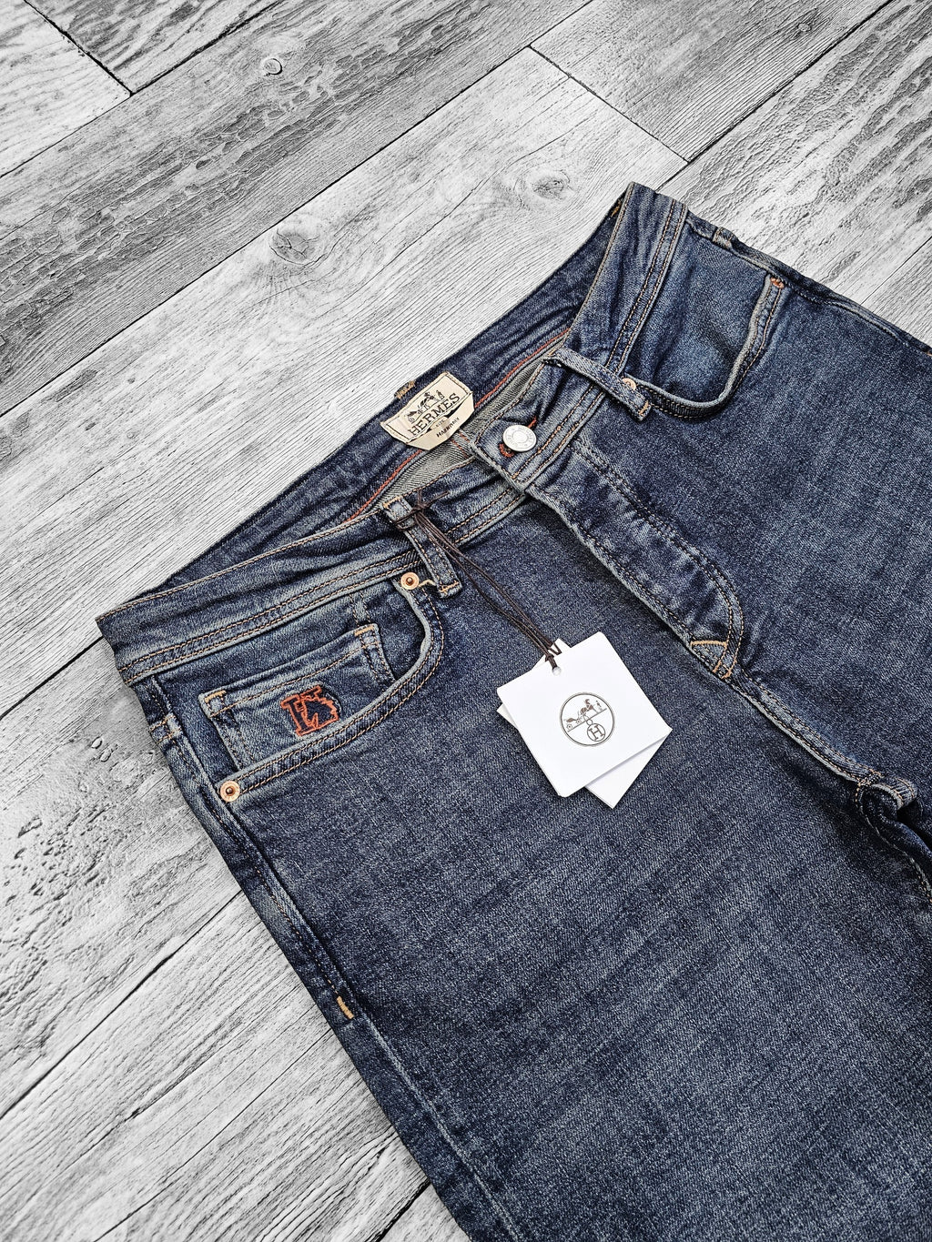 Jean Hermes bleu jean sablé