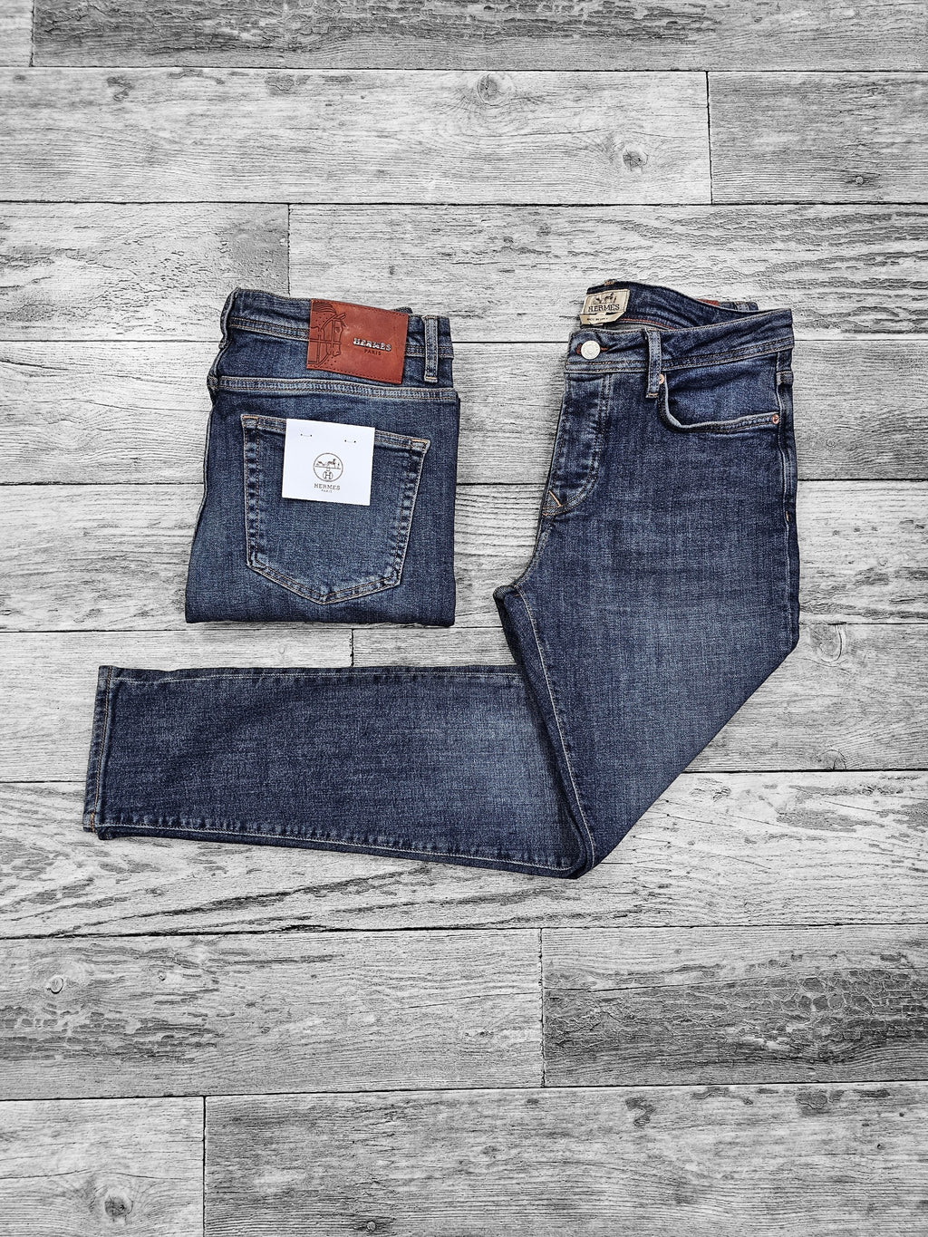 Jean Hermes bleu jean sablé